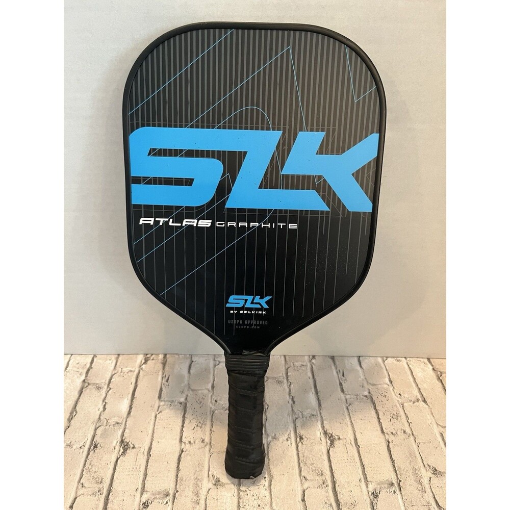 SLK Atlas Graphite Widebody Pickleball Paddle USAPA Approved 8.2oz Black Blue